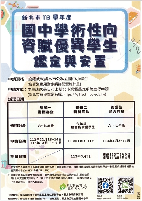 資賦優異生鑑定安置圖片