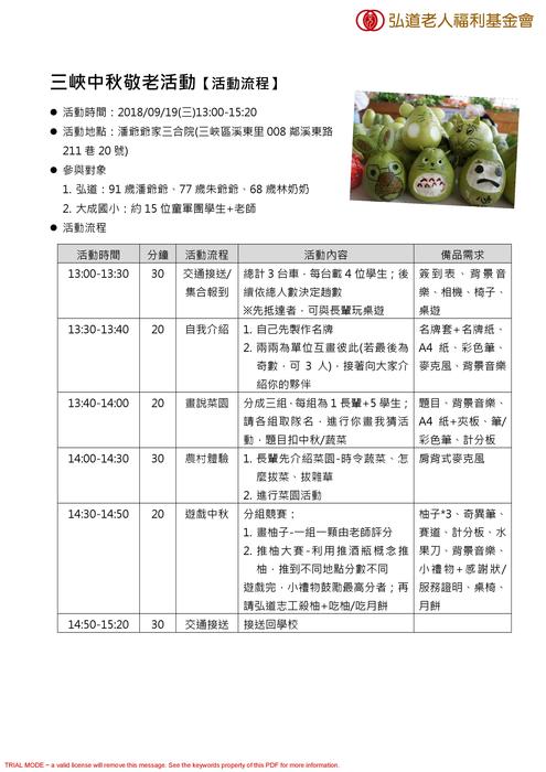 活動計畫