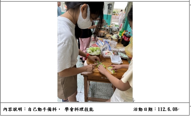 自己動手備料， 學會料理技能